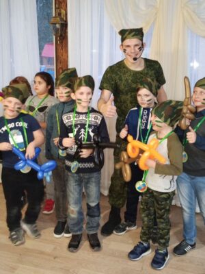 Военная вечеринка для детей с аниматорами в Туапсее